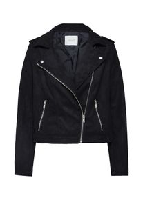 Jacqueline de Yong, Damen Jacke 'Inu Short Faux Suede', Schwarz