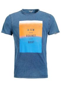 Khujo, Herren T-Shirt 'Rugby Ombre', Blue Denim