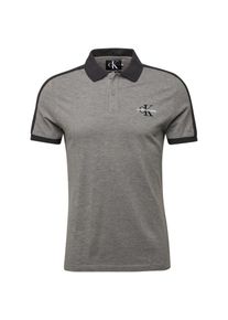 Calvin Klein Jeans, Herren Poloshirt 'COLOR BLOCK DETAIL SLIM POLO -16', Grau / Schwarz