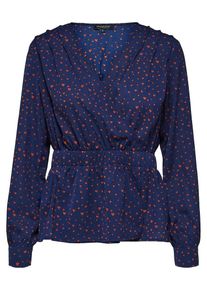 Selected Femme, Damen Bluse, Navy / Hummer