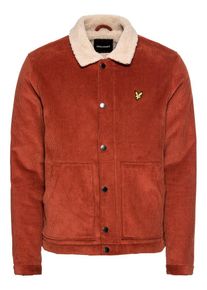 Lyle & Scott Lyle & Scott, Herren Cordjacke 'Jumbo Cord Shearling Jacket', Beige / Rostbraun