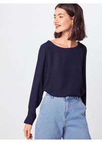Banana Republic, Damen Bluse 'LS CREW HIGH LOW TEE SOLIDS', Navy