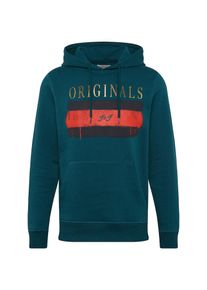 Jack & Jones JACK & JONES, Herren Sweatshirt 'JORSPRAY SWEAT HOOD', Gold / Petrol / Rot