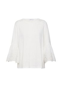EDC by Esprit, Damen Shirt 'Broidery', Naturwei&szlig;
