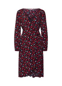 Tommy Jeans, Damen 'TJW FLORAL PRINTED WRAP DRESS', Rot / Schwarz