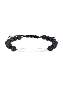 PAULO FANELLO, Herren Armband, Schwarz / Silber