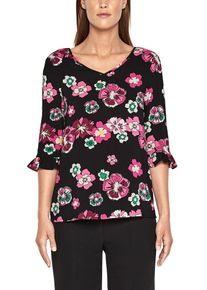 s.Oliver BLACK LABEL, Damen Zarte Popeline-Bluse, Mischfarben / Schwarz