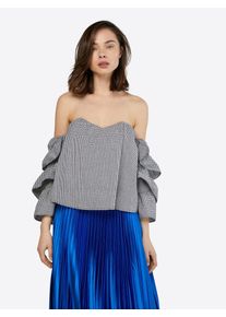 Bardot, Damen Top 'OLIVIA', Anthrazit / Weiß