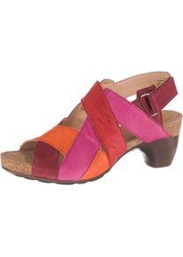 Think!, Damen Sandaletten 'Traudi', Orange / Dunkelpink / Rot / Merlot