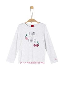 s.Oliver Junior, M&auml;dchen Longsleeve, Gr&uuml;n / Pink / Schwarz / Wei&szlig;meliert