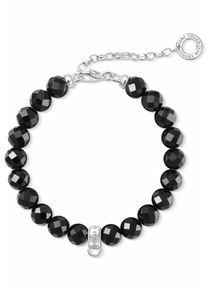 Thomas Sabo, Damen Charm-Armband 'Schwarz, X0226-840-11-L18,5v', Schwarz / Silber