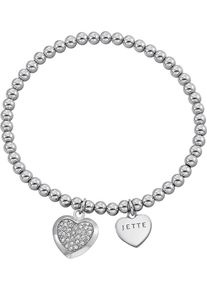 JETTE, Damen Armband 'MY LOVE', Silber