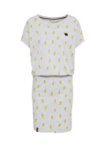 Naketano, Damen Kleid 'Already broken', Zitronengelb / Graumeliert