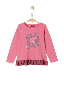s.Oliver Junior, Mädchen Longsleeve, Graumeliert / Pink / Silber / Wollweiß