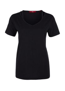 s.Oliver RED LABEL, Damen T-Shirt, Schwarz