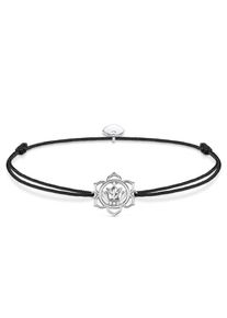 Thomas Sabo, Damen Armband 'Lotosblüte, Little Secret', Schwarz / Silber