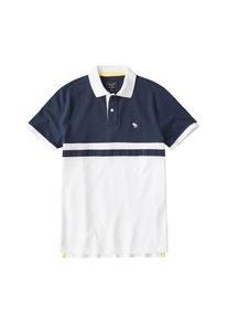 Abercrombie & Fitch Abercrombie & Fitch, Herren Polo 'DTC BUOY', Navy / Weiß