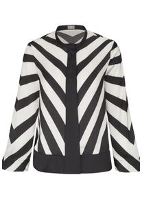 Jacques Britt, Damen Bluse, Schwarz / Weiß