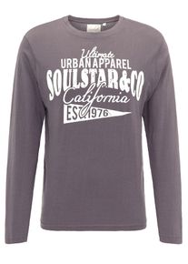 Soulstar, Herren Longsleeve, Platin / Wei&szlig;