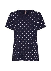 Banana Republic, Damen Shirt 'CREW SUPIMA POLKA DOTS', Navy / Wei&szlig;