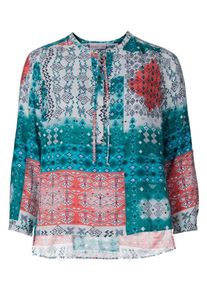 sheego Casual, Damen Tunika, Aqua / Rot / Wei&szlig;