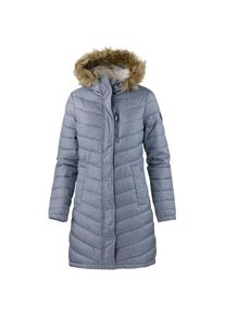 Superdry, Damen Steppmantel 'CHEVRON FUR SUPER FUJI', Rauchblau / Braunmeliert