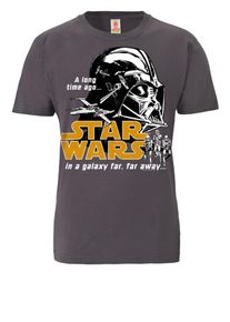 logoshirt, Herren T-Shirt 'Darth Vader', Goldgelb / Dunkelgrau / Schwarz