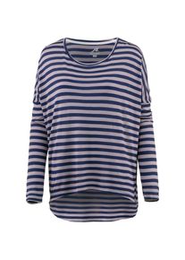 Maui Wowie, Damen Oversizelangarmshirt, Grau / Violettblau