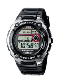 Casio, Herren Funk, Rot / Schwarz / Silber