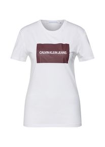 Calvin Klein Jeans, Damen T Shirt, Rot / Weiß