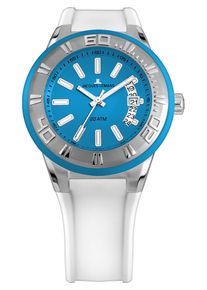 Jacques Lemans, Herren Uhr 'Miami 1-1784F', Blau / Silber / Wei&szlig;