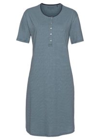 Schiesser, Damen Nachthemd, Nachtblau / Hellblau