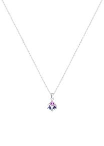 Elli, Damen Kette 'Geo, Viereck', Helllila / Silber
