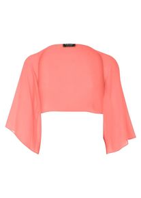 Apart, Damen Chiffonbolero mit glockenf&ouml;rmigen &Auml;rmeln, Koralle
