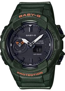 Casio, Damen Uhr 'BGA-230S-3AER', Dunkelgrün / Orange / Schwarz / Weiß