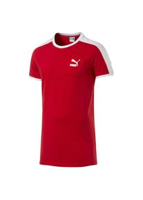 Puma, Herren T-Shirt 'Iconic T7', Rot / Wei&szlig;