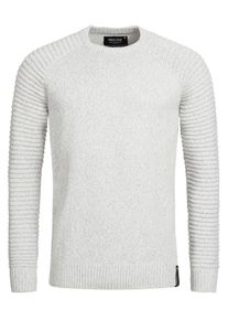 INDICODE JEANS, Herren Strickpullover 'Maxime', Offwhite