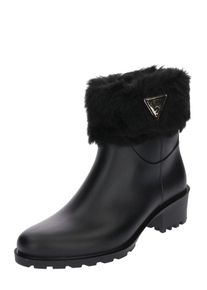 Guess, Damen Gummistiefel 'Gummistiefel mit Fell', Schwarz