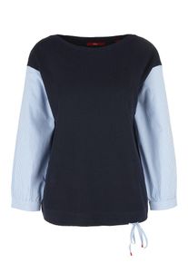 s.Oliver RED LABEL, Damen Pullover, Rauchblau / Nachtblau / Wei&szlig;