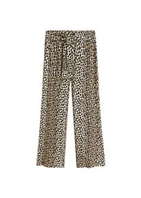 Mango, Damen Hose 'Carrie', Beige / Hellbeige / Schwarz