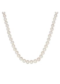Valero Pearls, Damen Kette mit Süßwasser-Zuchtperlen, Silber / Naturweiß
