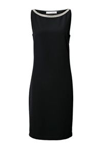 Heine, Damen Cocktailkleid Strass-Applikation, Schwarz / Silber