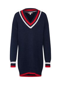 Esprit, Damen Pullover, Navy / Rot / Weiß