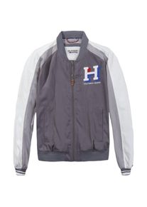 Tommy Jeans, Herren Hilfiger Denim Bomber "THDM VARSITY BOMBER 43", Hellgrau / Dunkelgrau