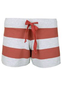 Juvia, Damen Sweatshorts, Grau / Pastellrot