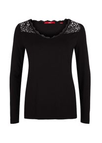 s.Oliver RED LABEL, Damen Langarmshirt, Schwarz