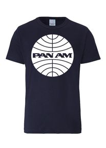 logoshirt, Herren T-Shirt 'Pan Am', Kobaltblau / Weiß