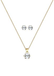 Elli, Damen Schmuckset 'Kristall', Gold / Weiß