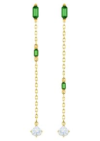 Swarovski, Damen Ohrstecker 'Oz 5455522', Gold / Smaragd / Wei&szlig;