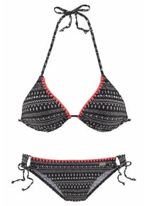 Buffalo, Damen Triangel-Bikini, Rot / Schwarz / Weiß